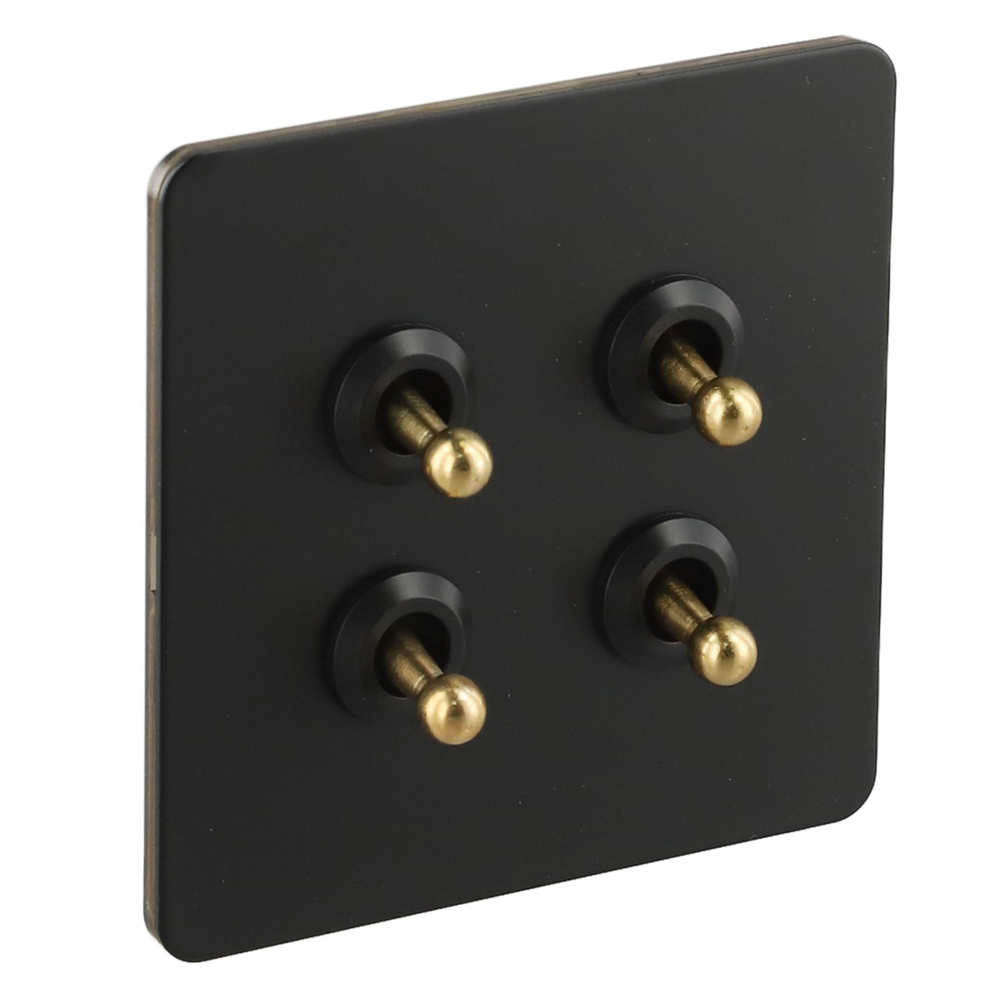 Functional Wall  for TOGGLE Light Switch with Brass Lever and Stainless Steel