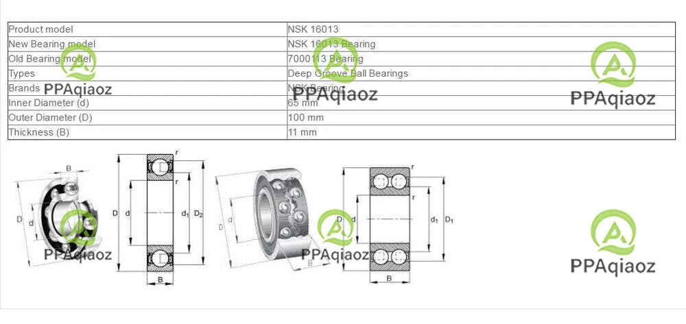 1PC NSK 16013 Deep Groove Ball Bearings 65x100x11mm #P