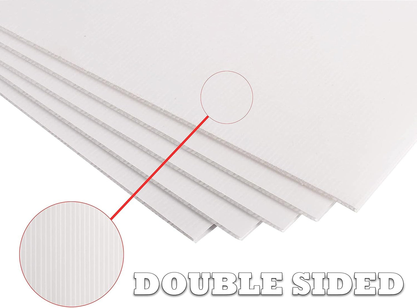 24x36 Corrugated Plastic Board, 10 Pack - White, 4mm Thick, for Signs