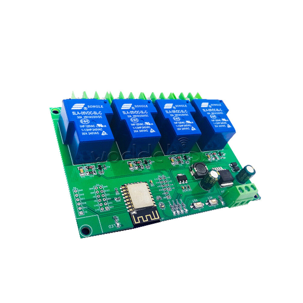 ESP-12F Power Supply Development Board DC7-28V 5V ESP8266 4CH 30A Relay Module