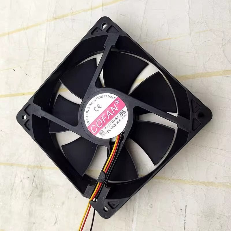 COFAN F-1225M12BI DC12V 0.6A 12025 12cm 3-Wire Cooling Fan