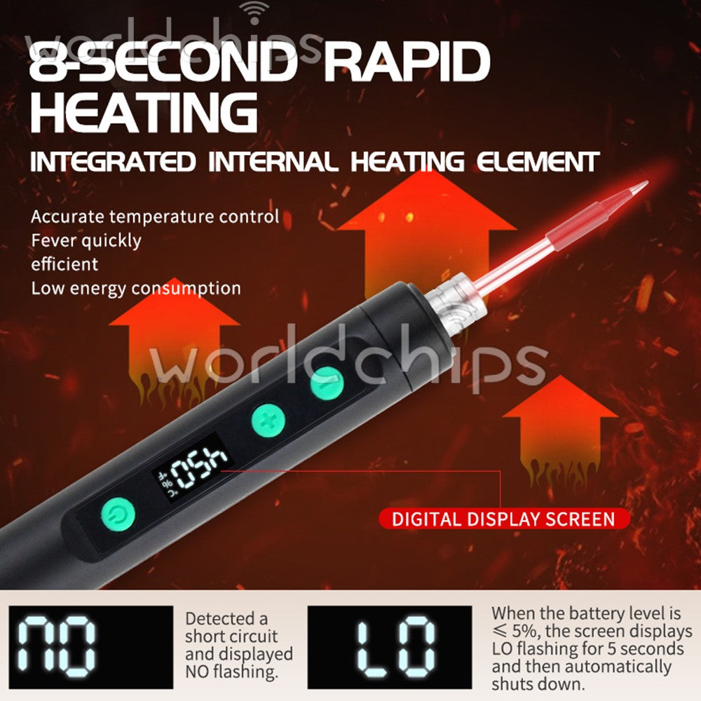 Cordless Soldering Iron Kit 1100mAh USB Rechargeable Portable Soldering Iron Set