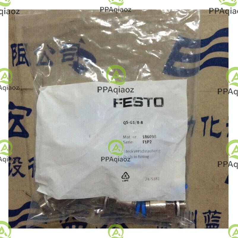 10PC  FESTO QS-G1/8-8 186098 Connector Free Shipping QSG188