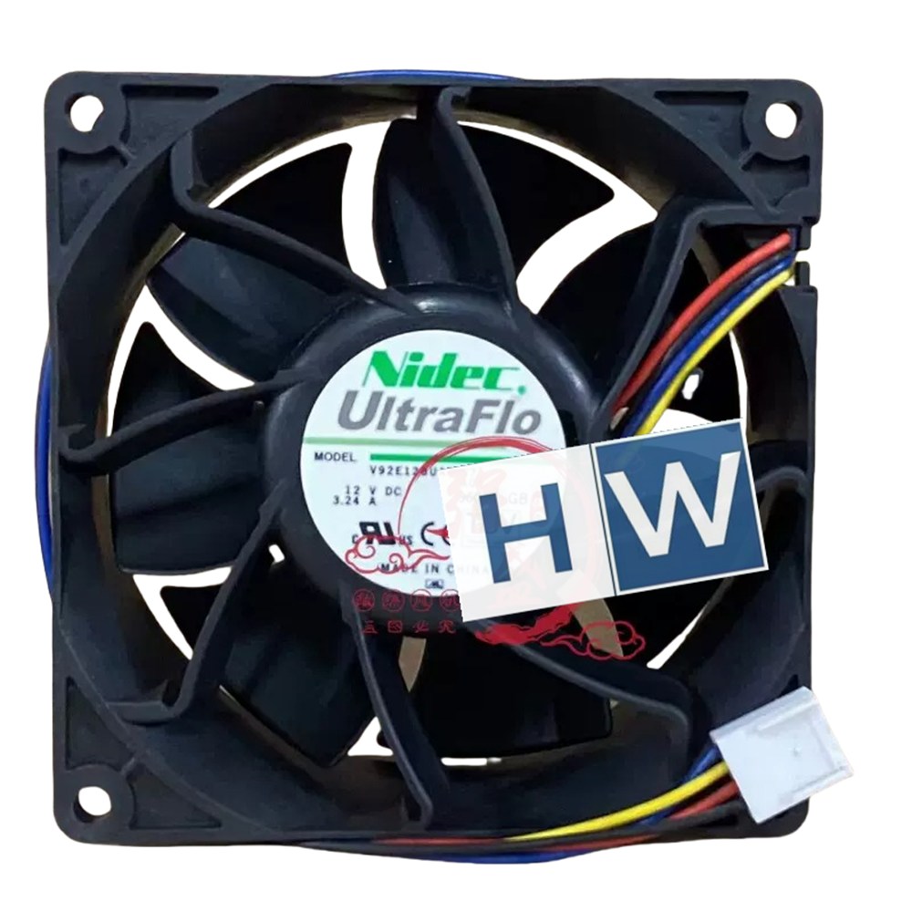1/piece V92E12BUA7-57 4-wire NIDEC 12V 3.24A 9cm High Air Flow Cooling Fan