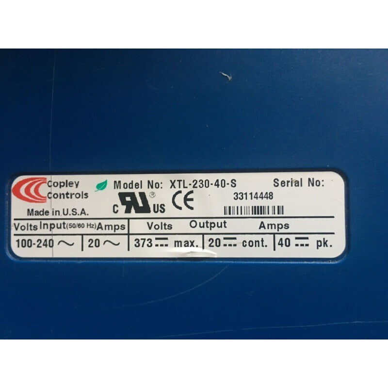 COPLEY CONTROLS Xenus XTL-230-40-S  Test Servo Driver One /piece