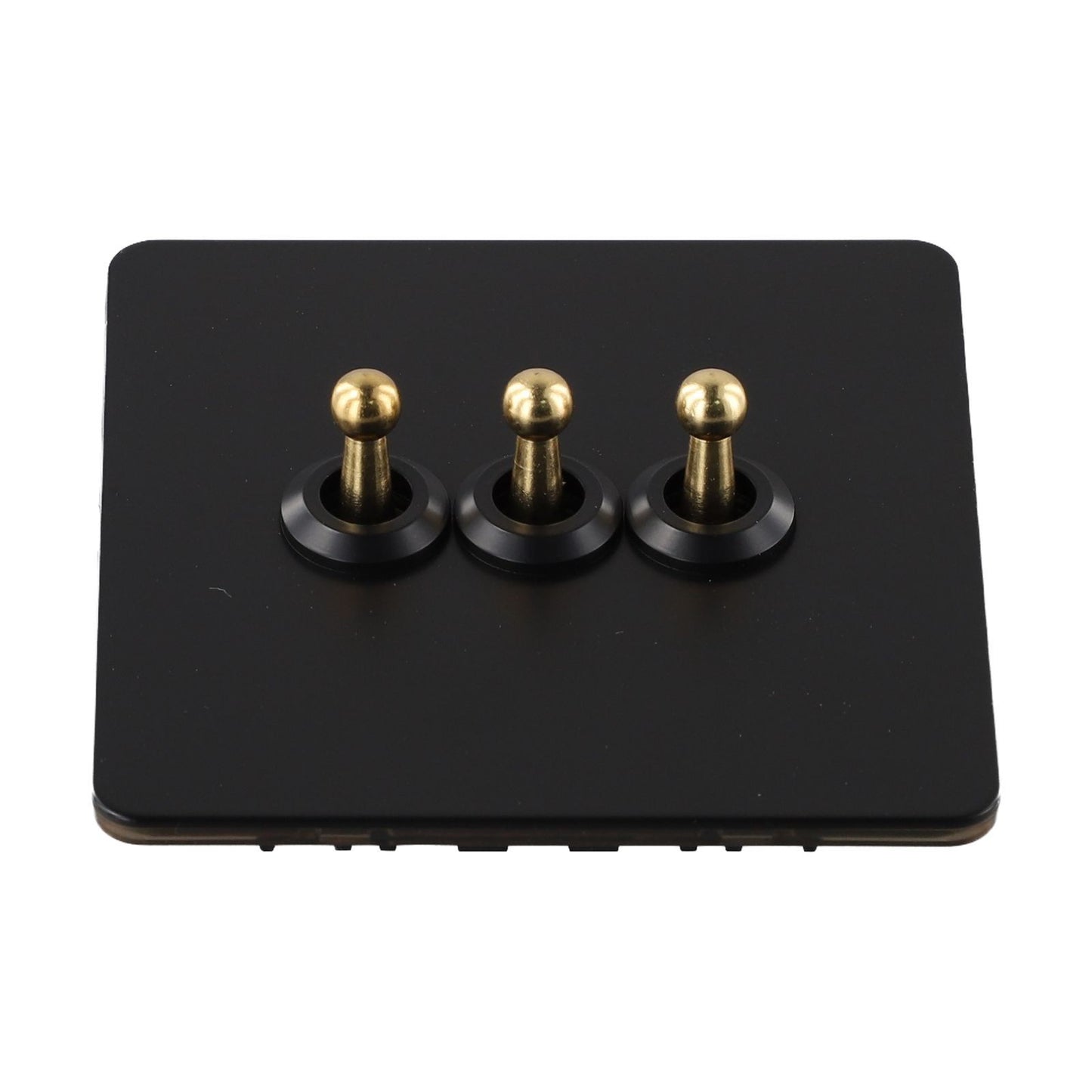 Functional Wall  for TOGGLE Light Switch with Brass Lever and Stainless Steel