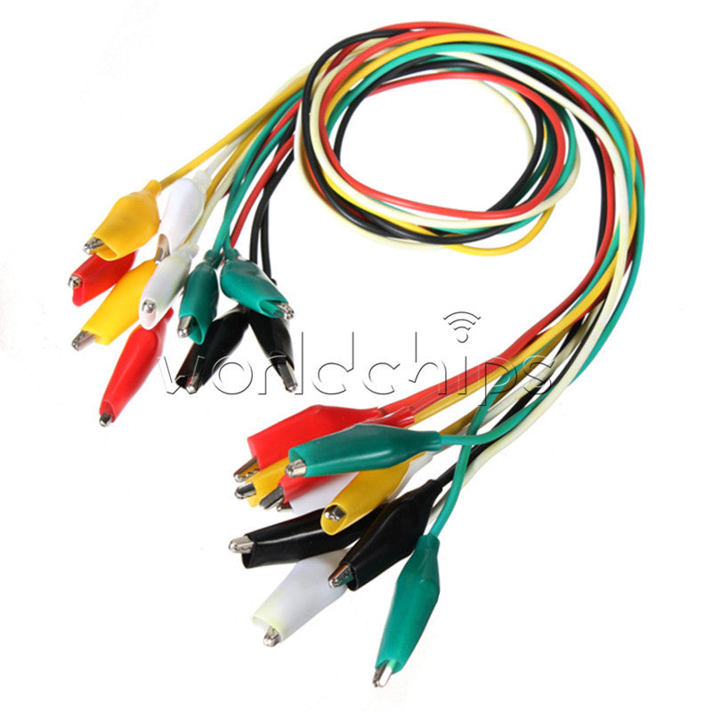 50PCS Crocodile Clips Cable Double-ended Alligator Jumper Test Leads Wire