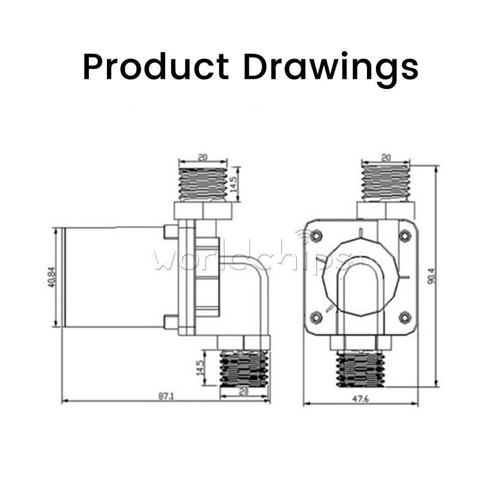 DC 12V 24V Brushless Water Pump Water Heater Shower Floor Heating Booster Pump