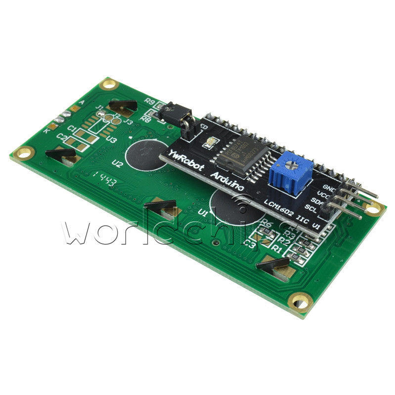 5PCS Yellow Display IIC/I2C/TWI/SPI Serial Interface 1602 16X2 LCD Module TOP