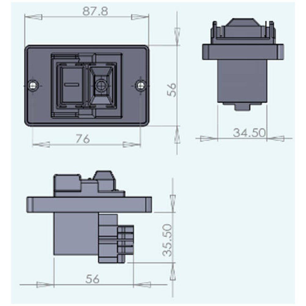 1PCS For KJD12 4-Pin 16A 250V Stop & Waterproof Magnetic Pushbotton Switch