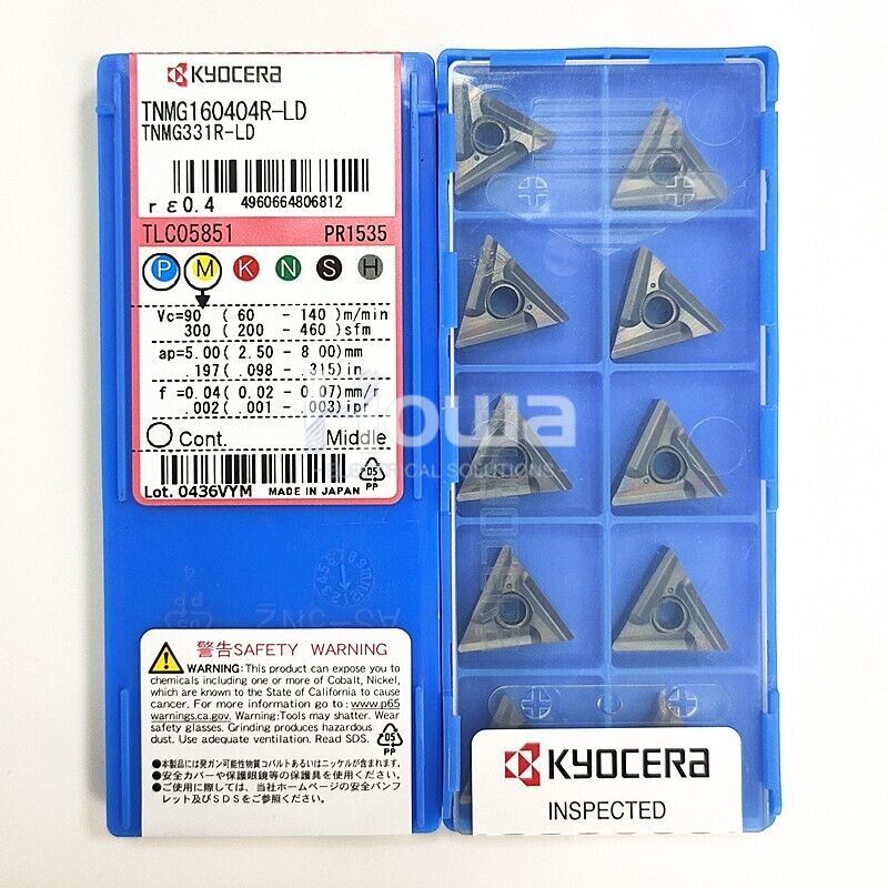 10Pcs/Box TNMG160404R-LD PR1535 TNMG331R- LD Kyocera Slotted Blade Inserts