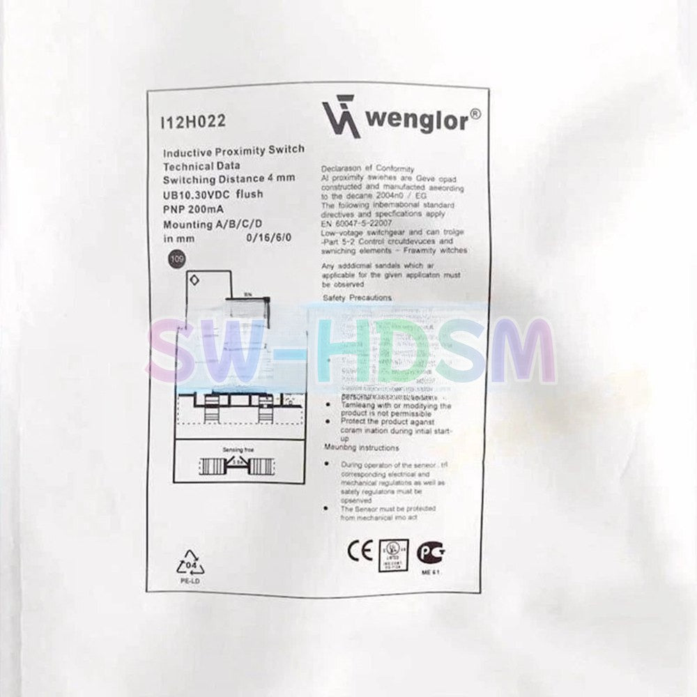 1PCS   Wenglor Proximity Switch Sensor I12H022 Freight Free