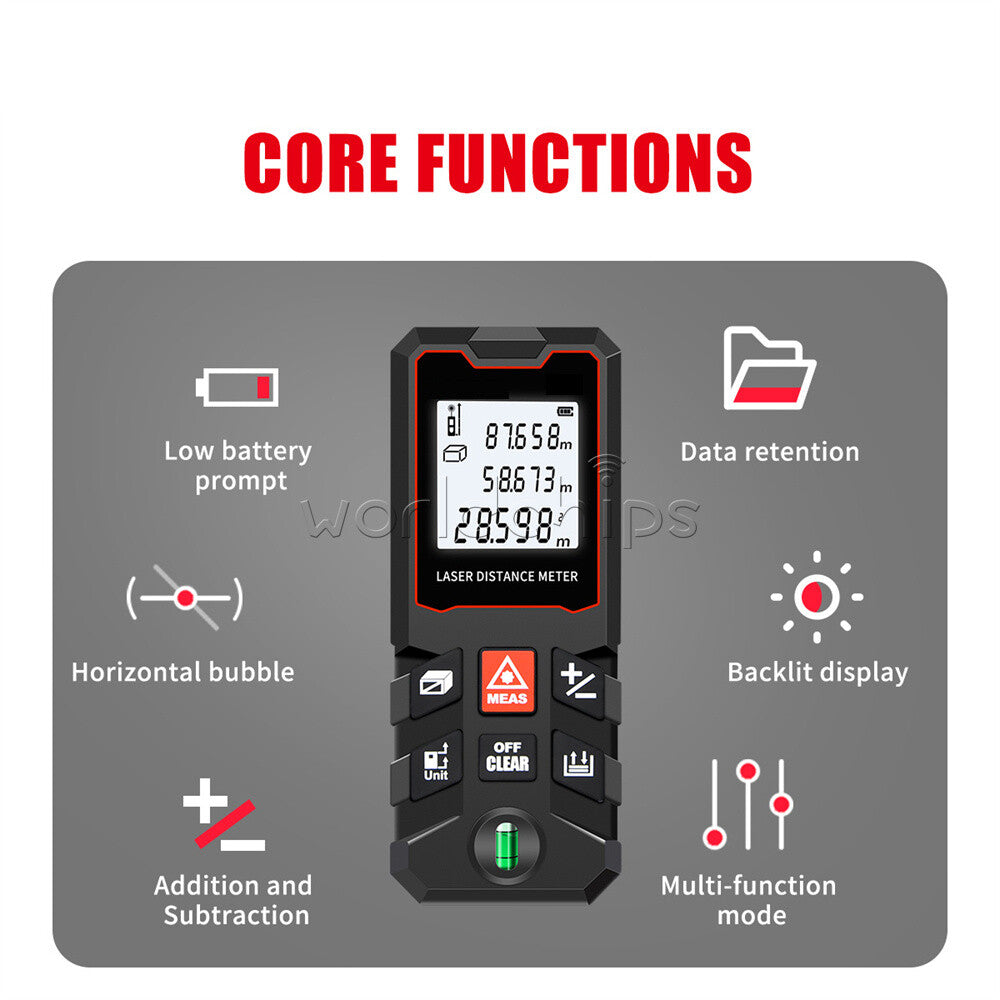 LCD Digital Laser Distance Meter Handheld infrared Measuring Gauge Rangefinder