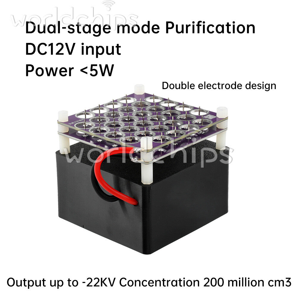 12V Plasma Ionizer Remove Smoke Dust Air Purifiers Negative Lon Anion Generator