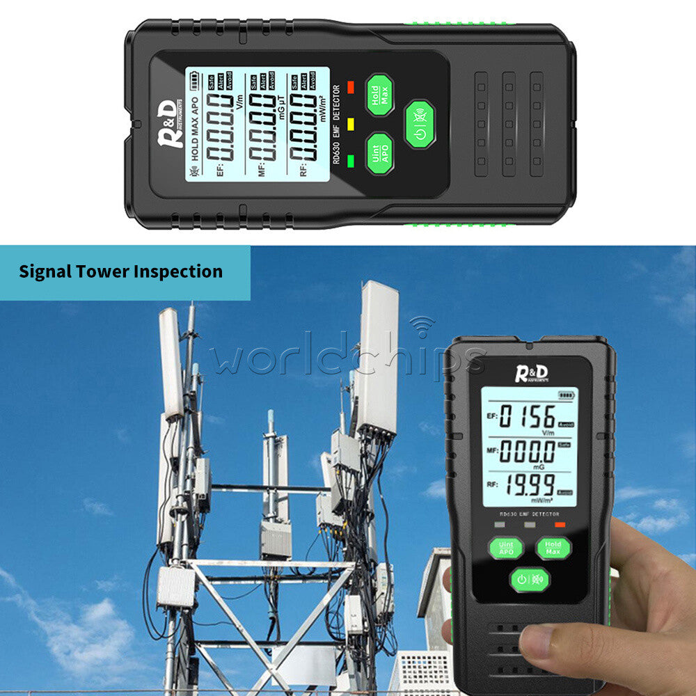 R&D RD630 3-in-1 Portable EF MF RF Radiation Detector Multifunctional Tester
