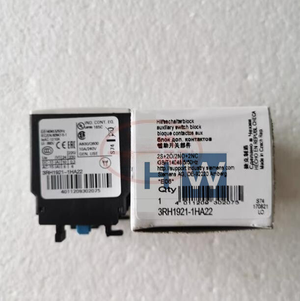 1Pc  SIE-MENS Contactor Auxiliary Contact Switch 3RH1921-1HA22 2NO 2NC