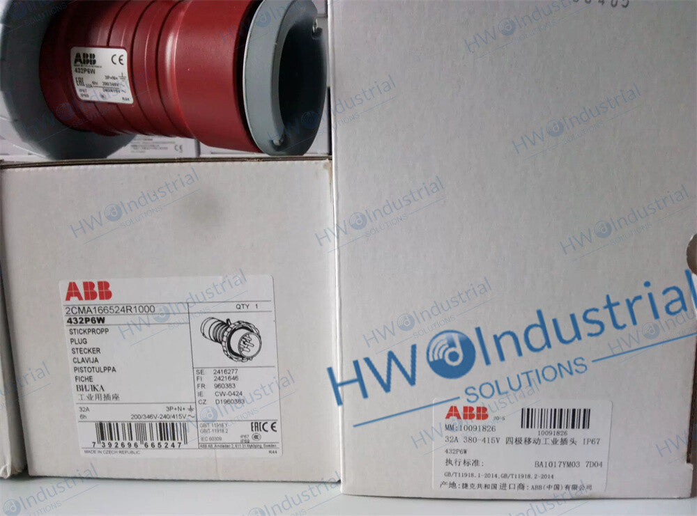 1/Piece ABB 10091826 Industrial Plug Connector Socket 432P6W 32A 346-415V