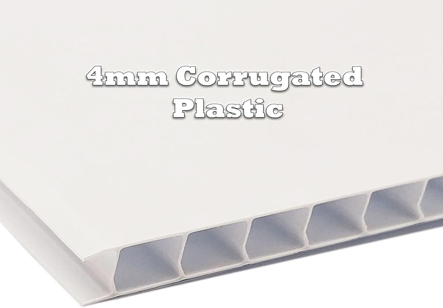 24x36 Corrugated Plastic Board, 10 Pack - White, 4mm Thick, for Signs