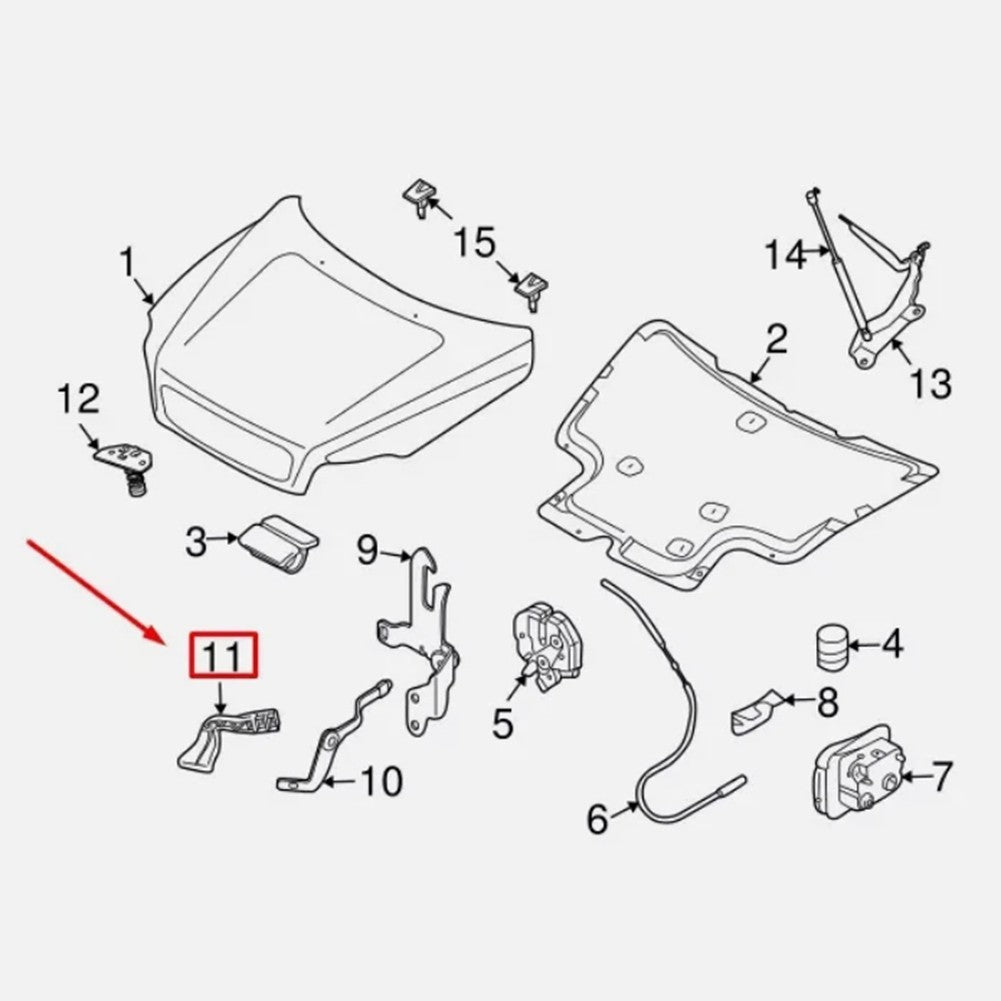 For Volvo For XC90 MK1 2002 2014 Front Hood Release Handle with OEM Part Number