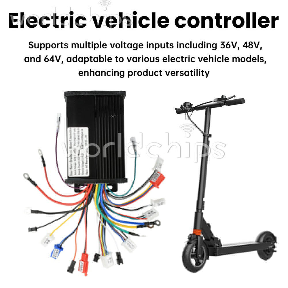 36V 48V 64V 450W Sine Wave 3-Mode 9-Tube MOS Silent Brushless Motor Controller