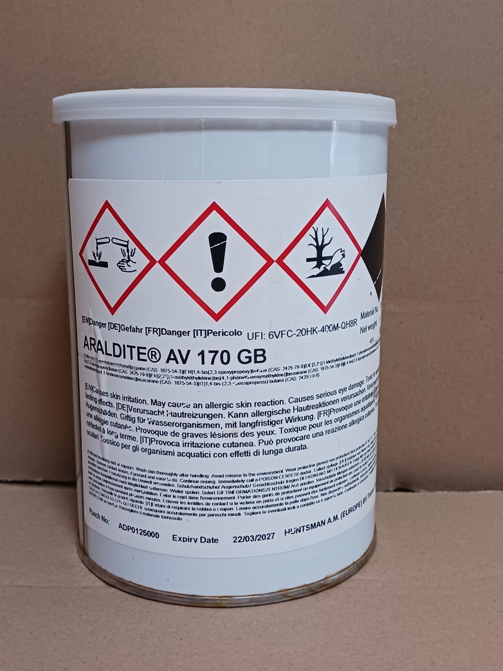 Huntsman Araldite AV 170 GB Epoxy Adhesive 1KG (2.2 lb) EXP 2027  free ship