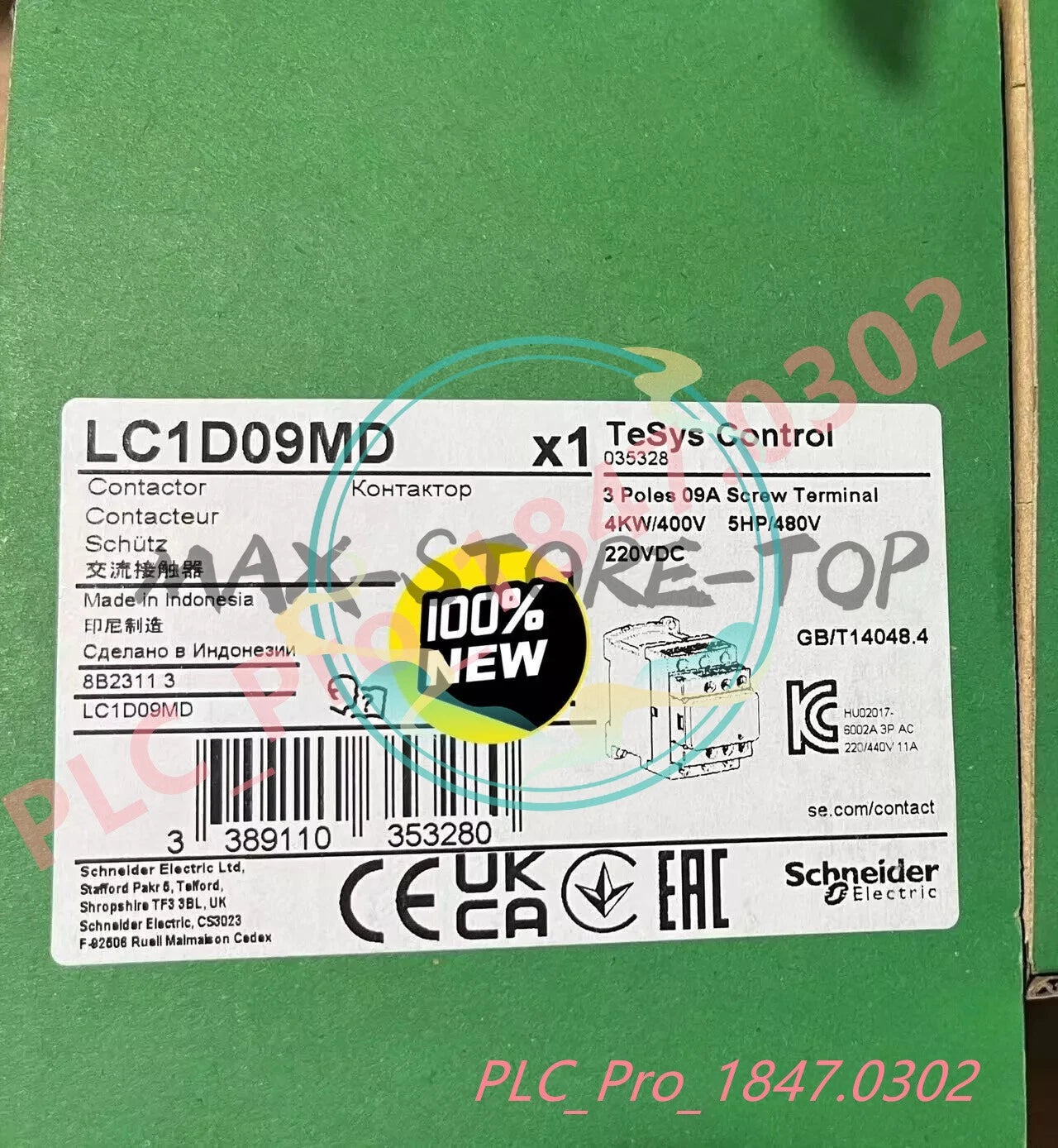 LC1D09MD 1PCS   Schneider LC1D0 9MD Fast shipment