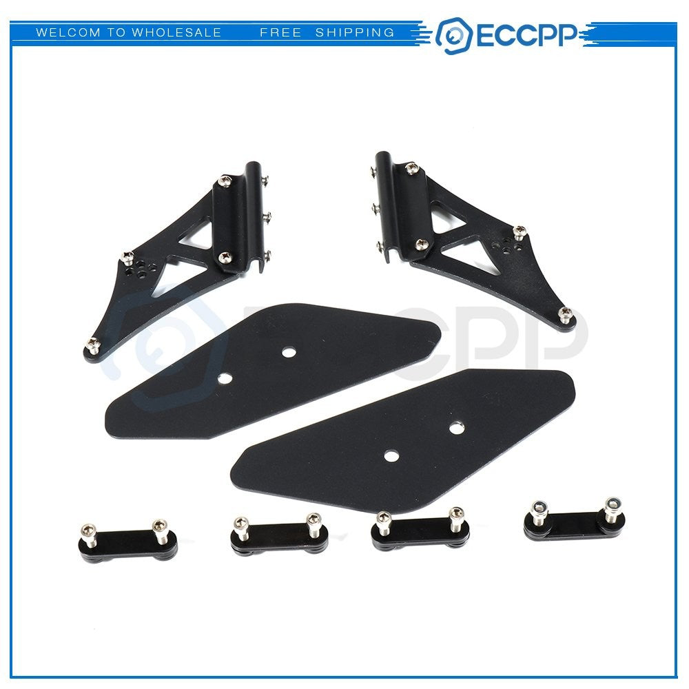 Universal Black Aluminum Adjustable GT F1 Style Trunk Spoiler Wing