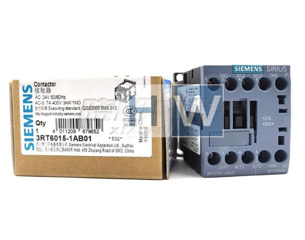 1Pc  SIE-MENS 3RT60 Contactor 3RT6015-1AB01 AC24V 7A 1NO