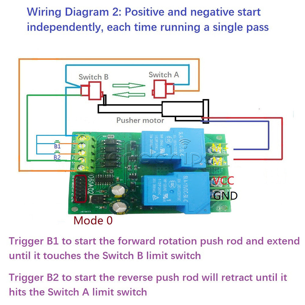 30A DC 12V/24V Motor Controller Relay Module Forward Reverse Control Board