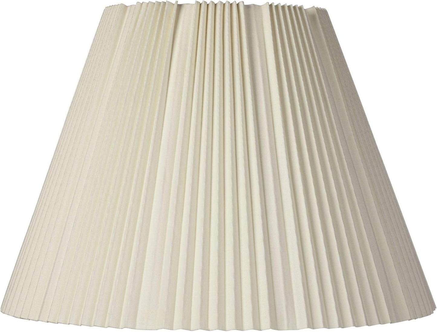 Eggshell Pleated Empire Lamp Shade, 9x17x11.75 Inch - Spider Fit with Harp