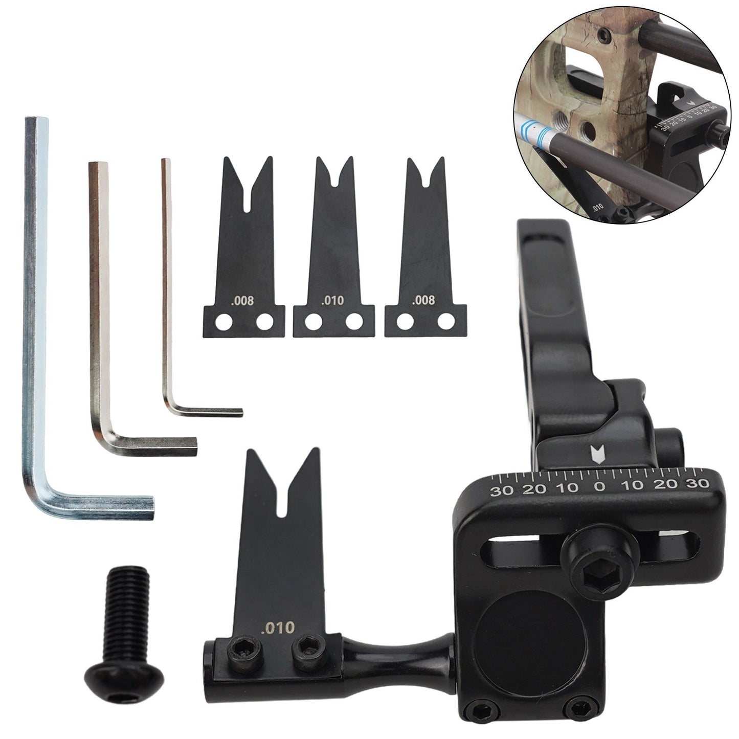 Strong Arrow Rest Rest Steel Plate 7*6.5*1.8cm 86.2g Aluminum Alloy Black