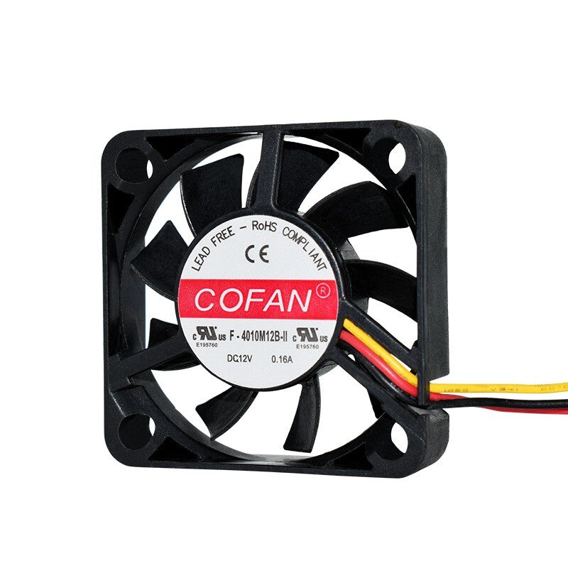 1/piece COFAN F-4010M12B-II 3-wire 12V 0.16A 4010 4CM High Air Flow Cooling Fan