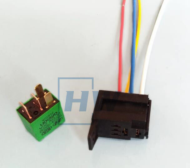 2Pcs   Hyundai KIA Power Horn Relay 95224-2D000 12V 20A with Base