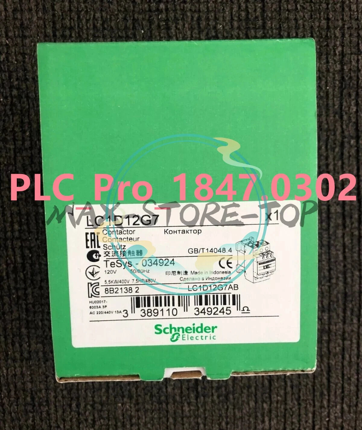 1PCS  Schneider LC1D12G7 Contactor LC1D12G7 3P 12A AC120V Fast delivery