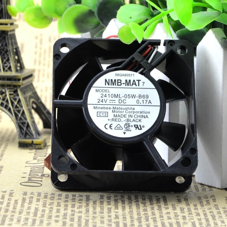 1PC NMB-MAT 2410ML-05W-B69 CASE Cooling Fan DC 24V 0.17A 60*60*25mm 3pins 3wires
