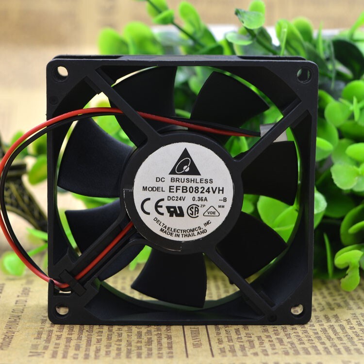 DELTA EFB0824VH 8025 24V 0.36A 80*80*25mm 8CM 2wire Double ball cooling fan
