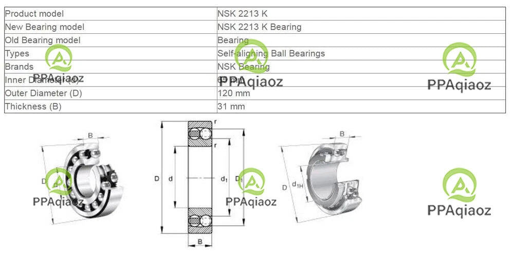 1PC NSK 2213 K Self-Aligning Ball Bearings 65x120x31mm #P