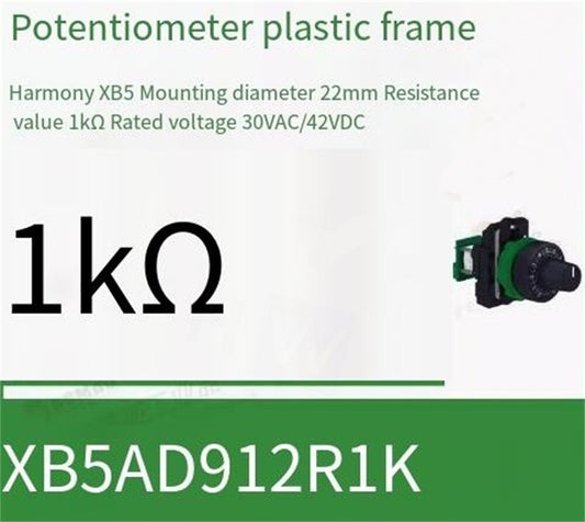 1/Piece  Potentiometer XB5AD912R1K XB5 AD912R1K Resistance Value 1kΩ 22mm