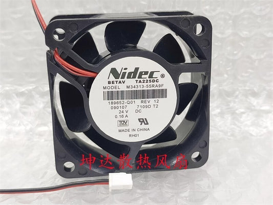Nidec M34313-55RA9F 6025 DC24V 0.16A 6CM 2-Pin Inverter Cooling Fan