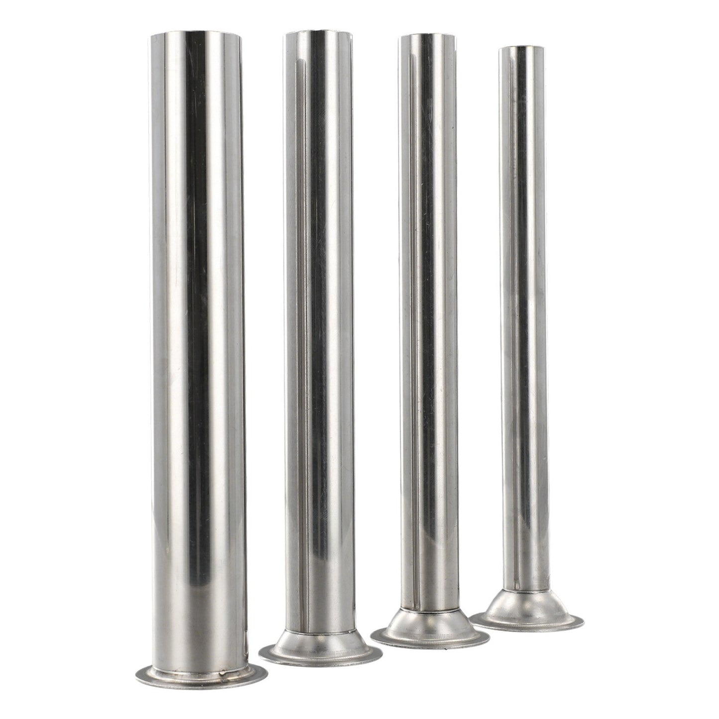4Pcs Stuffing Tubes Filling Tubes Funnels Nozzles Silver 165mm/6.5inch