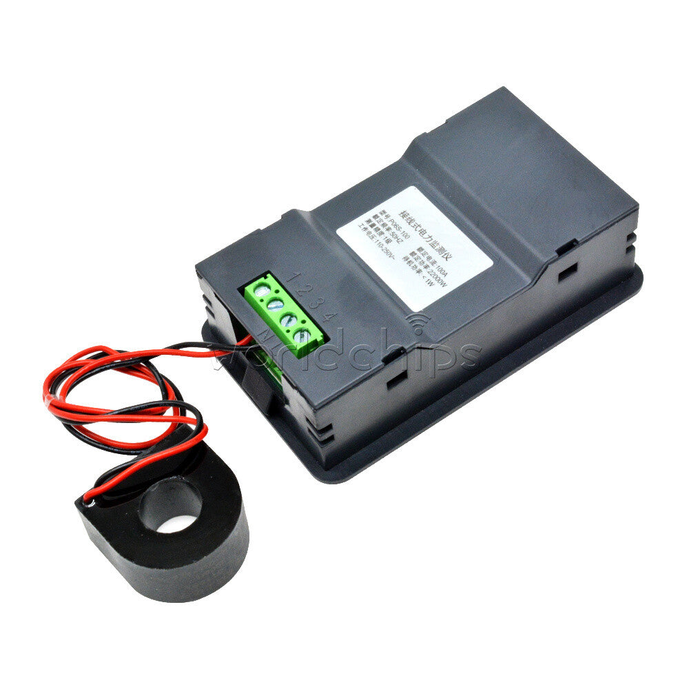 100A 110V-250V Current 6-in-1 Digital LCD Panel Power Monitor Ammeter Voltmeter