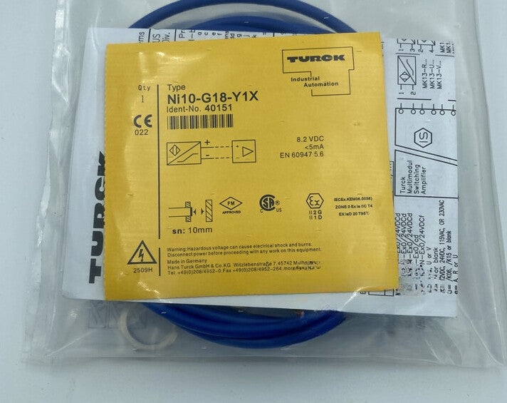 1pcs  TURCK Ni10-G18-Y1 Proximity switch free shipping
