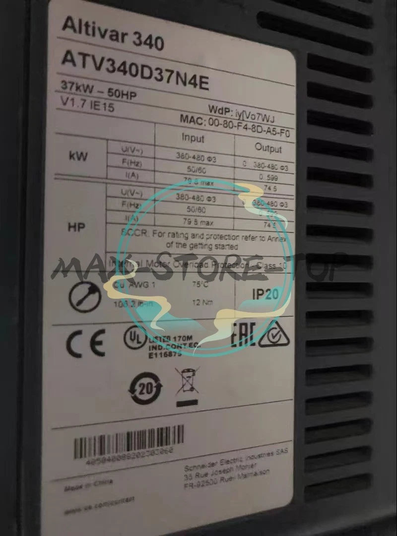1 PC  TESTED Schneider ATV340D37N4E Inverter Fast Shipping