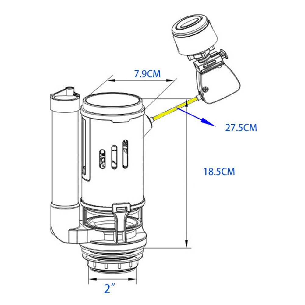 Quick and Easy Installation of Dual Flush Valve Push Button for Toilet Cistern