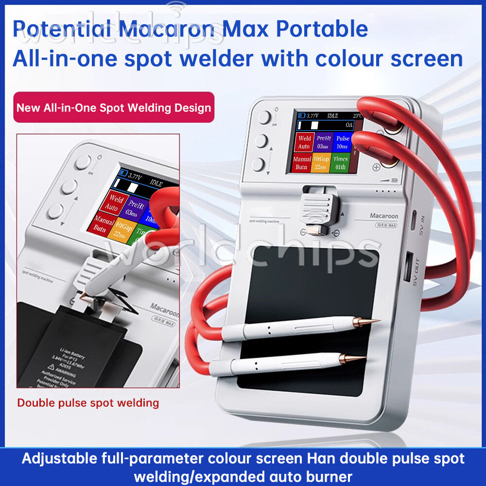 Integrated Spot Welding Machine 5V 650A Macaron Support Double Pulse Spot Welder