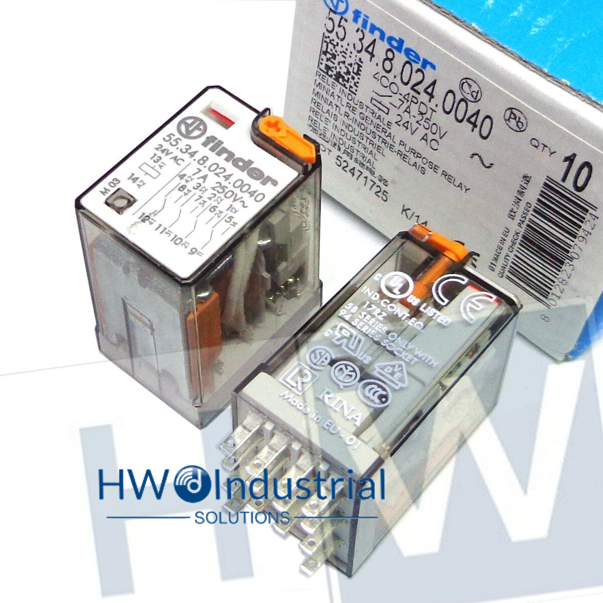 10pcs/Box  Finder Power Relay 55.34.8.024.0040 24VAC 7A 14-pin