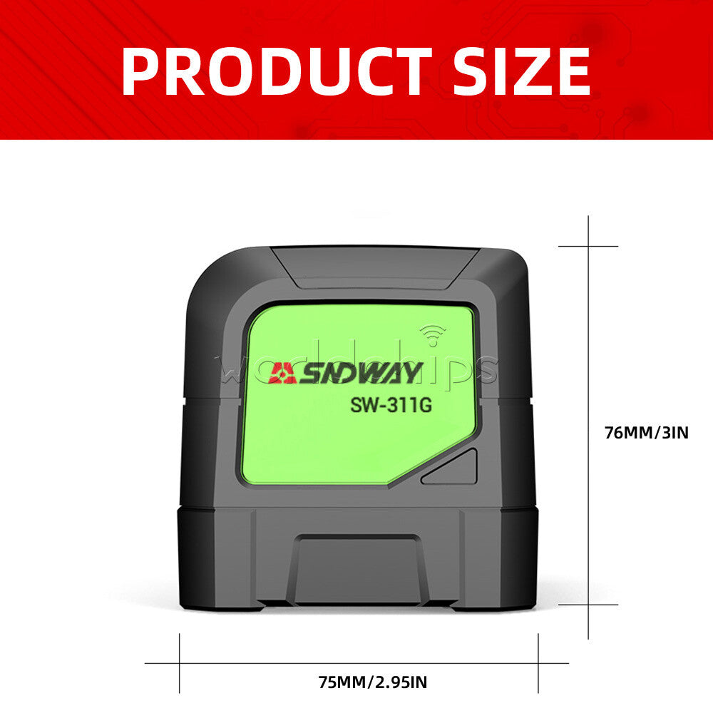 Cross Line Laser Level DIY Laser Level Self Leveling Green/Red Beam measure