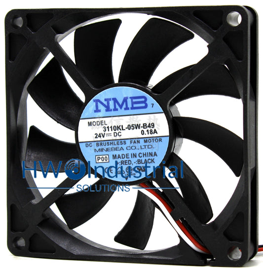 1PC  NMB 3110KL-05W-B49 DC24V 0.18A 80 * 15mm 8CM 3-wire Shutdown Alarm Fan