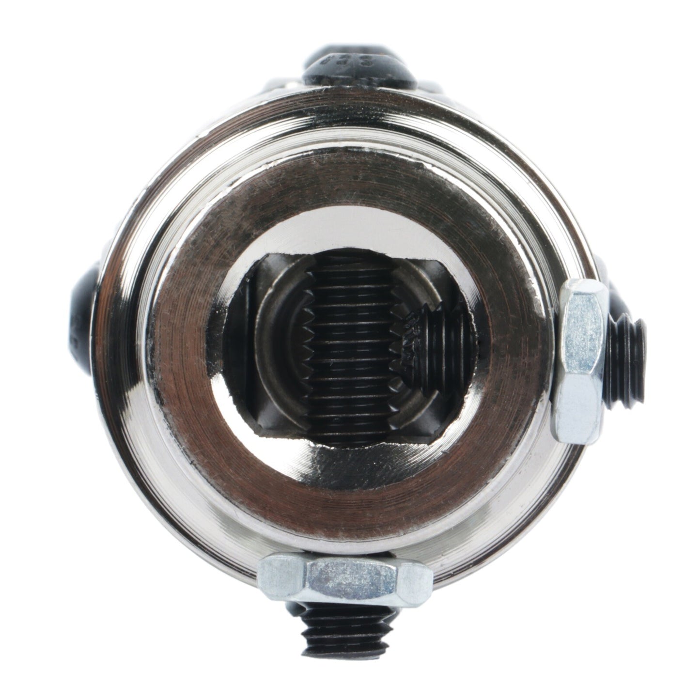 3/4" DD x 3/4" DD Universal Steering U-Joint Chrome Steel Double Shaft Coupler
