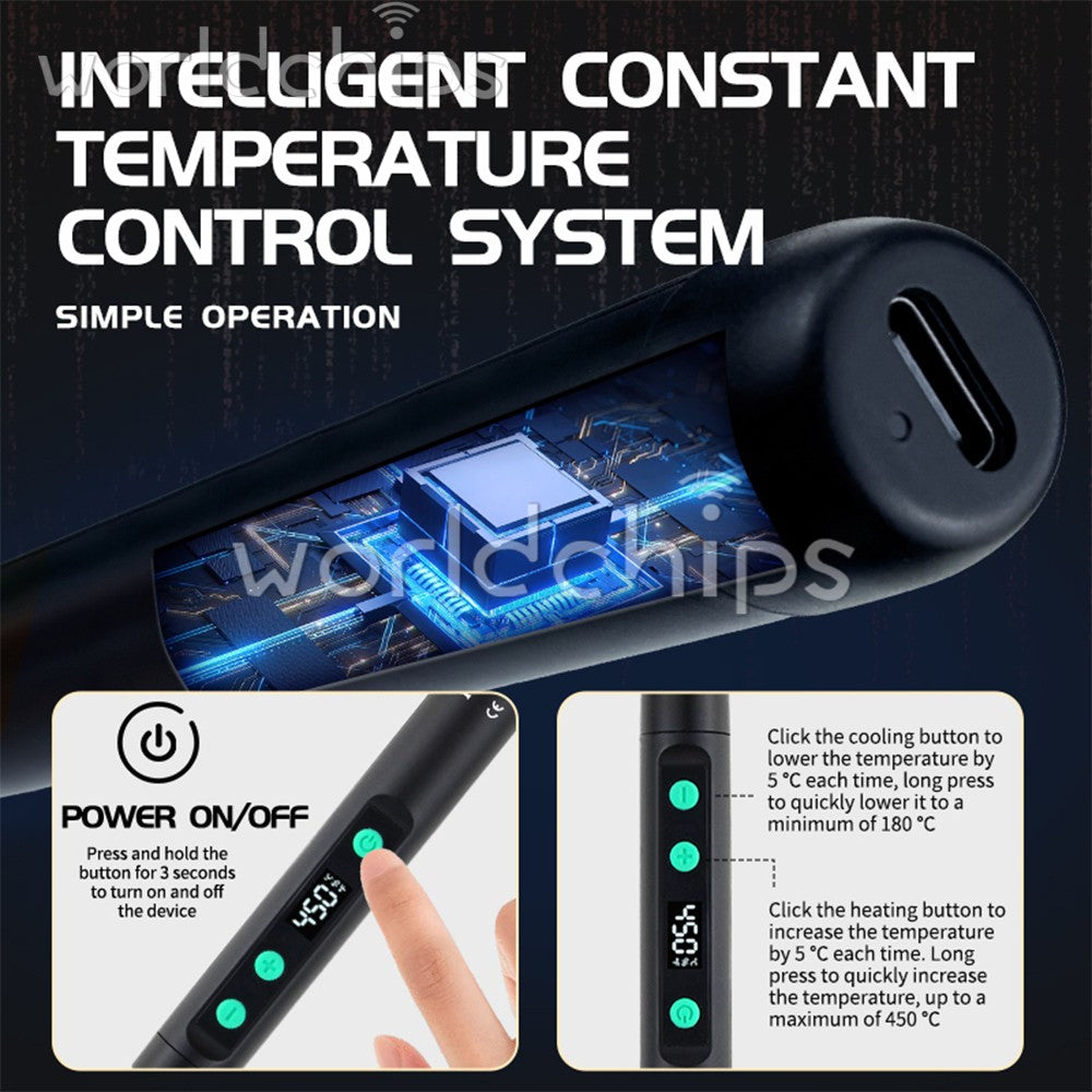 Cordless Soldering Iron Kit 1100mAh USB Rechargeable Portable Soldering Iron Set